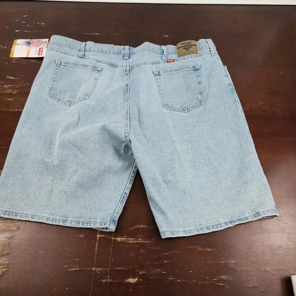 Wrangler Mens 46 Relaxed Fit FLEX Denim Jean‎ Shorts Cotton Blend 10